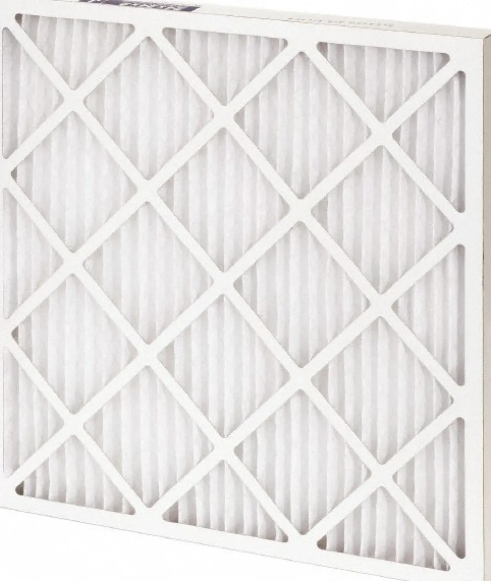 Pleated Air Filter: Wire-Backed Pleated, MERV 8, Synthetic, 35% Efficient, 10" High, 20" Wide, 1" Deep