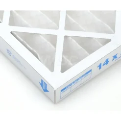 Pleated Air Filter: Wire-Backed Pleated, MERV 8, Synthetic, 35% Efficient, 14" High, 20" Wide, 2" Deep