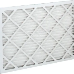Pleated Air Filter: Wire-Backed Pleated, MERV 10, Synthetic, 55% Efficient, 18" High, 24" Wide, 1" Deep