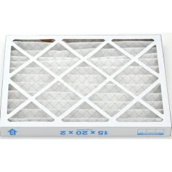 Pleated Air Filter: Wire-Backed Pleated, MERV 8, Synthetic, 35% Efficient, 15