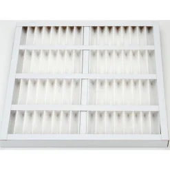 Pleated Air Filter: Wireless Pleated, MERV 8, Synthetic, 35% Efficient, 24" High, 24" Wide, 2" Deep
