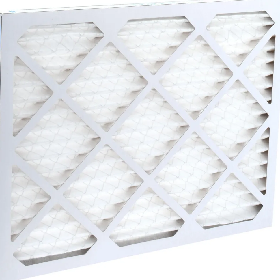 Pleated Air Filter: Wireless Pleated, MERV 8, Synthetic, 35% Efficient, 16" High, 20" Wide, 1" Deep