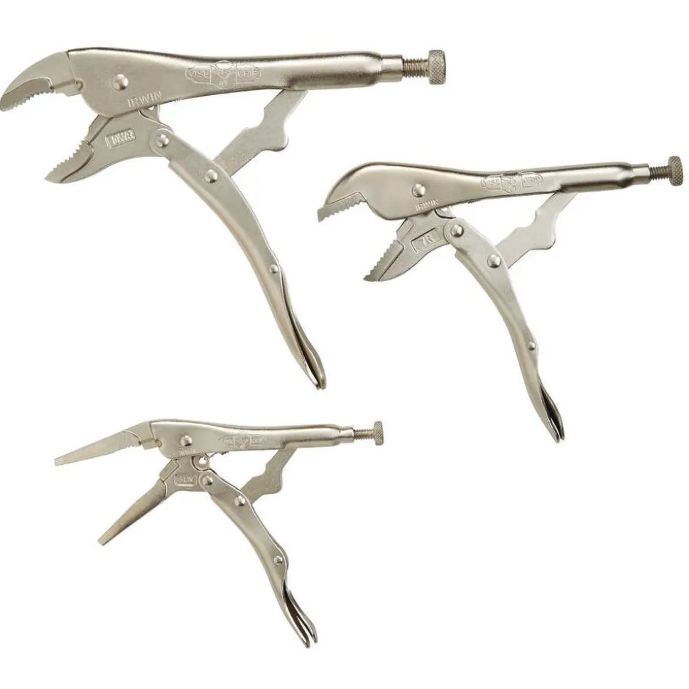 Plier Set: 3 Pc, Locking Pliers