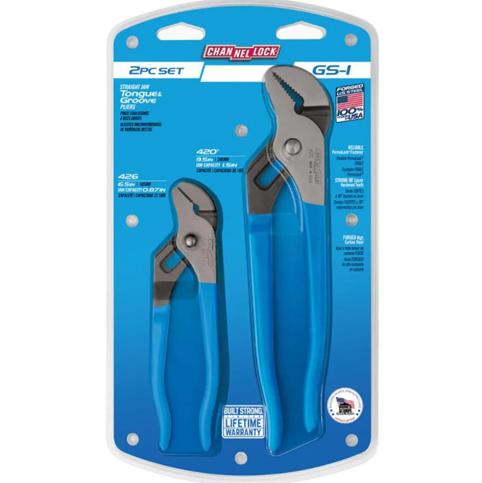 Plier Set: 2 Pc, Tongue & Groove Pliers