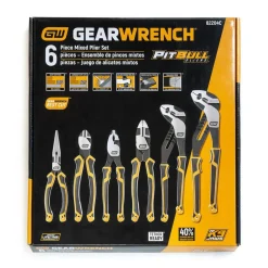Plier Sets: Plier Type Included: Tongue & Groove Linesman Diagonal Cutting Long Nose Slip Joint; Set Type: Plier Set; Container Type: Carded; Overall Length: 13.8