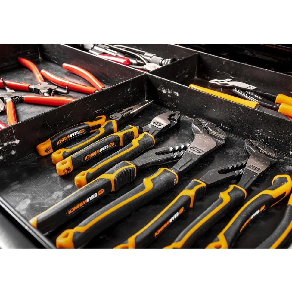 Plier Sets: Plier Type Included: Tongue & Groove Linesman Diagonal Cutting Long Nose Slip Joint; Set Type: Plier Set; Container Type: Carded; Overall Length: 13.8