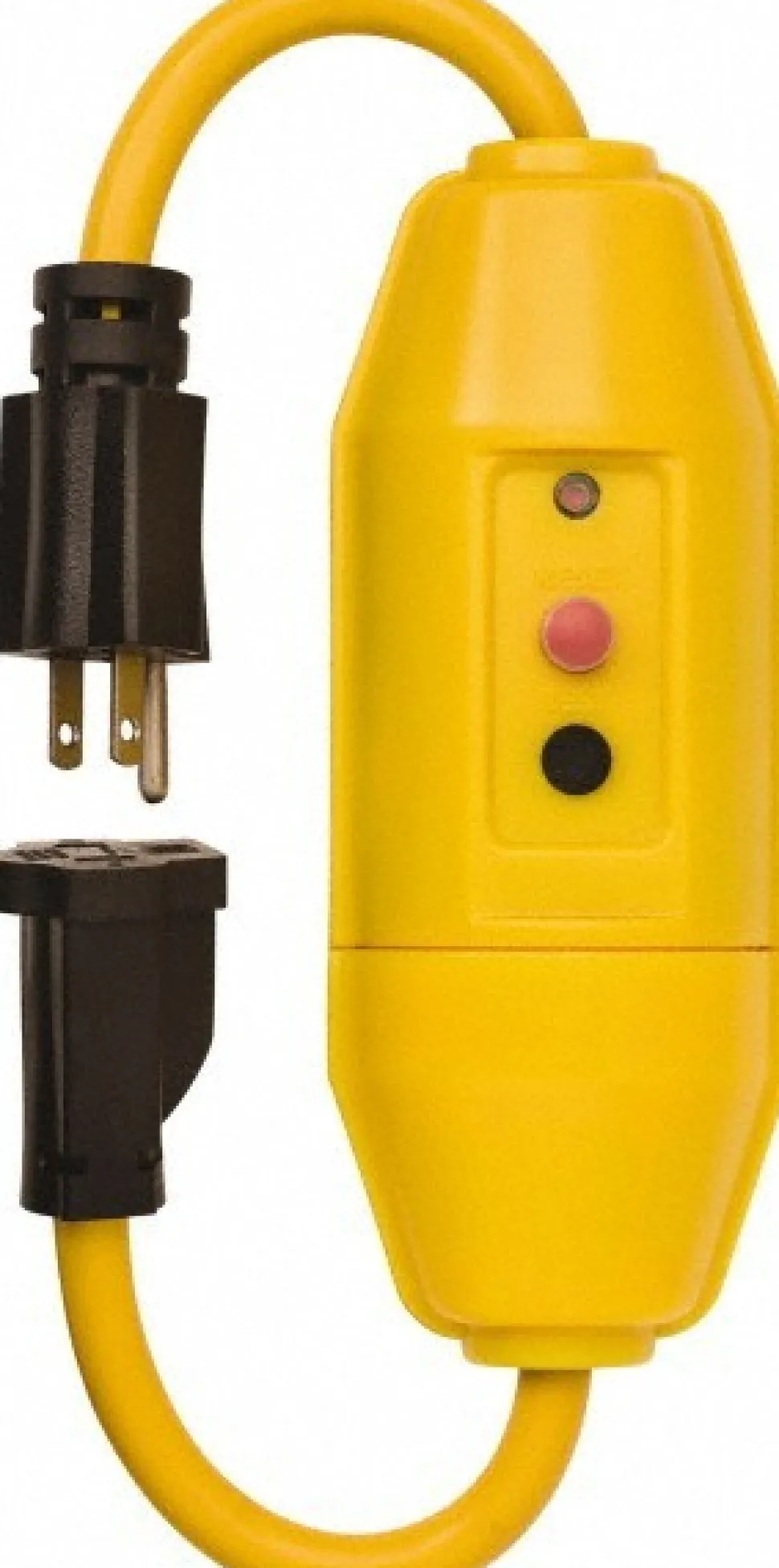Plug-In GFCI Cord Set: 1.5' Cord, 15A, 125V