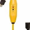 Plug-In GFCI Cord Set: 1.5' Cord, 15A, 125V
