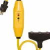 Plug-In GFCI Cord Set: 2' Cord, 15A, 125V