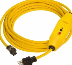 Plug-In GFCI Cord Set: 50' Cord, 15A, 125V