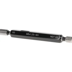Plug Thread Gage: M8x1.25 Thread, 6H Class, Double End, Go & No Go