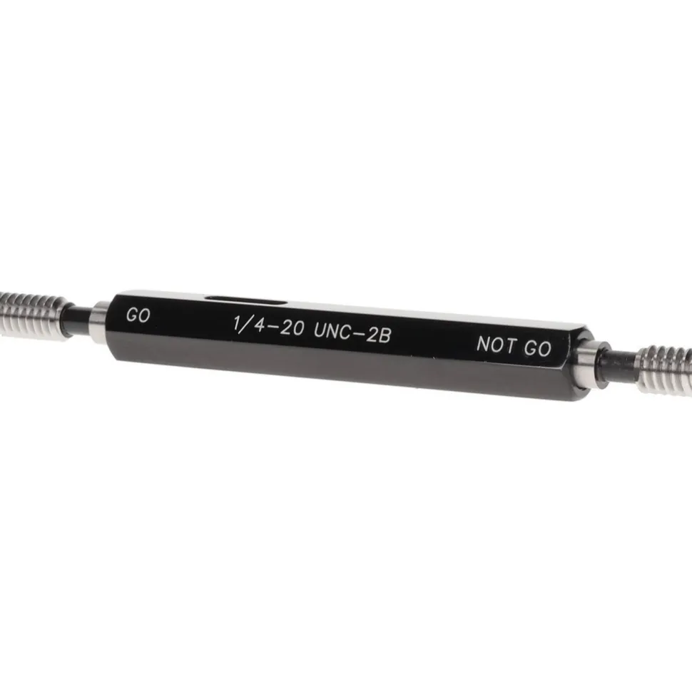 Plug Thread Gage: 1/4-20 Thread, 2B Class, Double End, Go & No Go