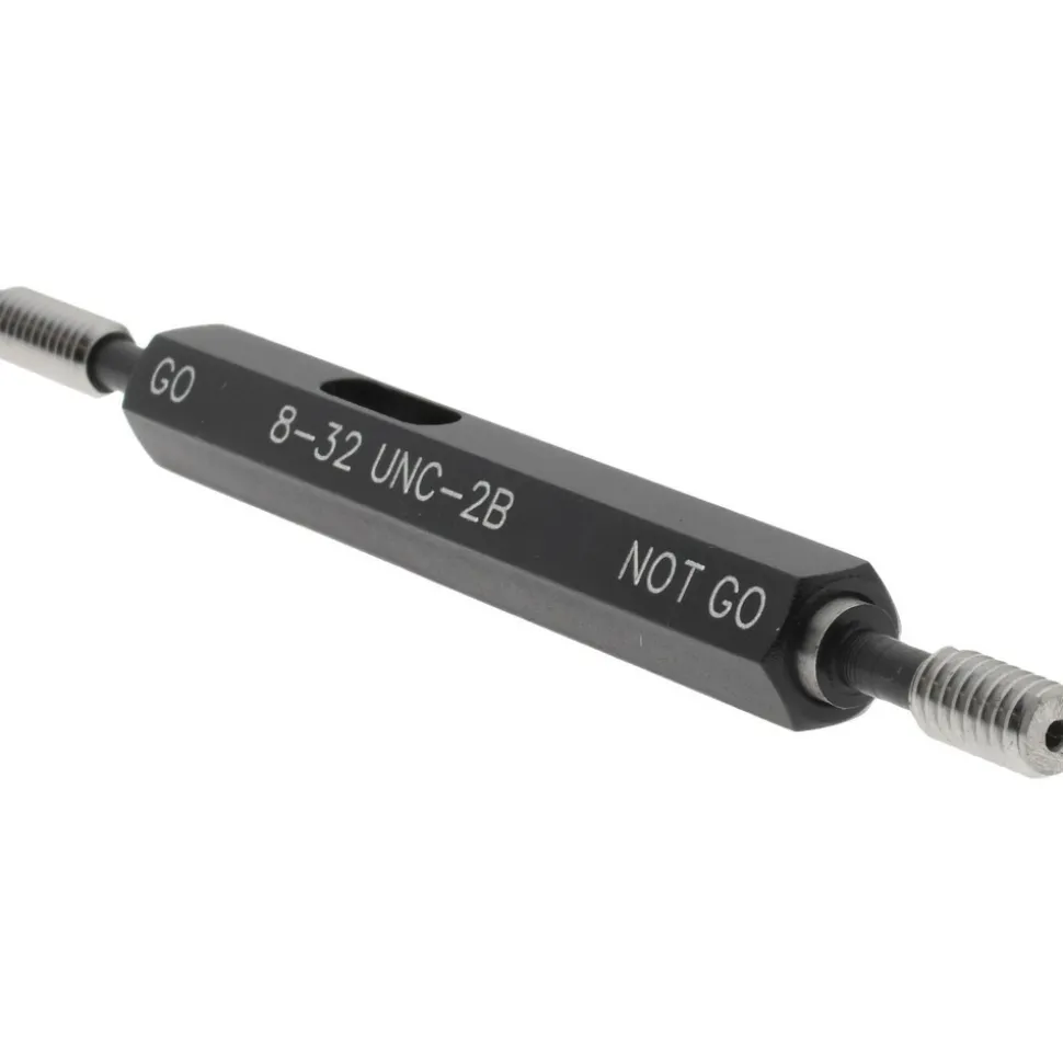 Plug Thread Gage: #8-32 Thread, 2B Class, Double End, Go & No Go