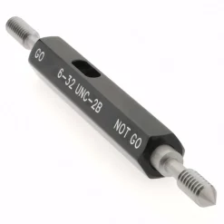 Plug Thread Gage: #6-32 Thread, 2B Class, Double End, Go & No Go