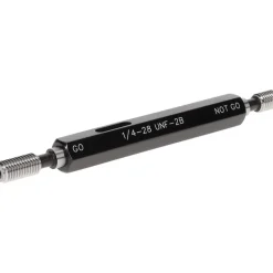 Plug Thread Gage: 1/4-28 Thread, 2B Class, Double End, Go & No Go