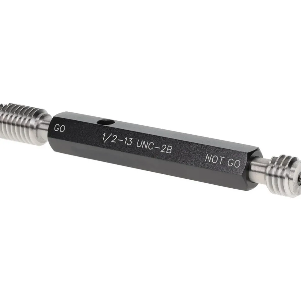 Plug Thread Gage: 1/2-13 Thread, 2B Class, Double End, Go & No Go