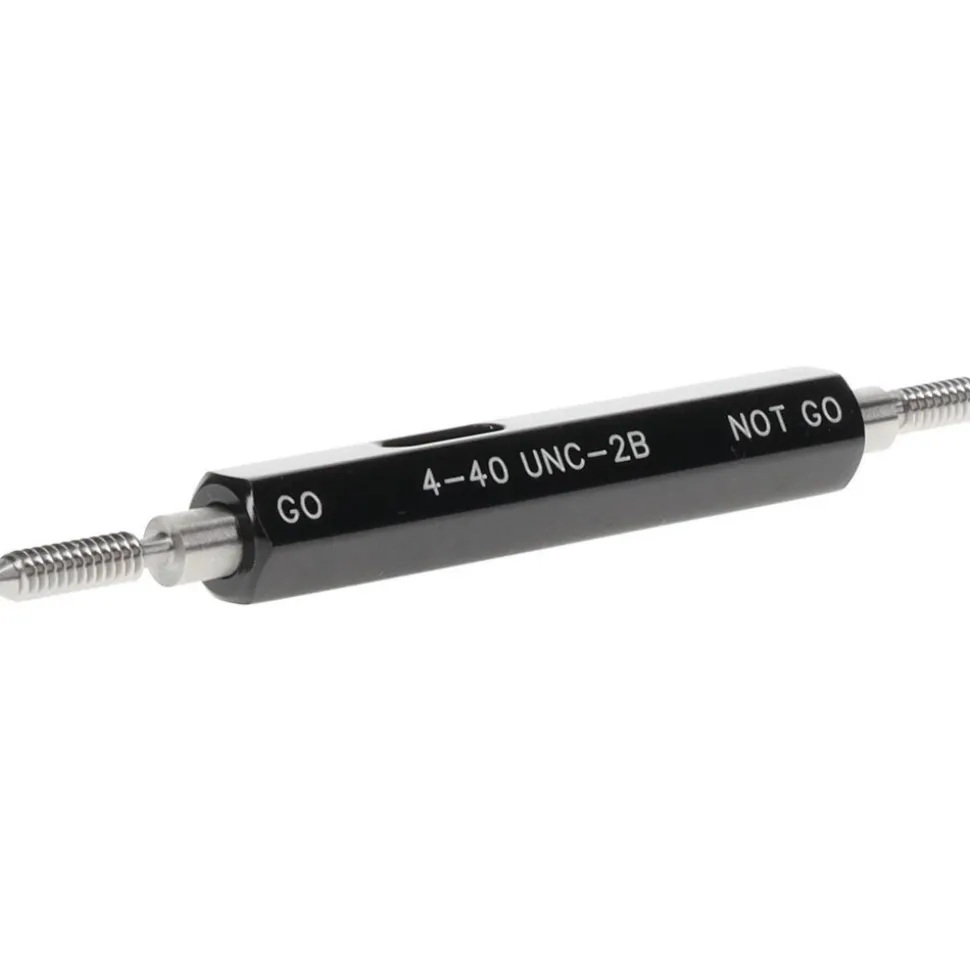 Plug Thread Gage: #4-40 Thread, 2B Class, Double End, Go & No Go