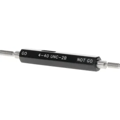 Plug Thread Gage: #4-40 Thread, 2B Class, Double End, Go & No Go