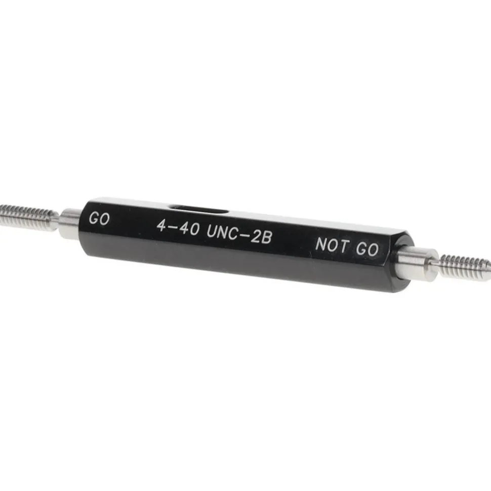 Plug Thread Gage: #4-40 Thread, 2B Class, Double End, Go & No Go