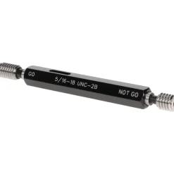 Plug Thread Gage: 5/16-18 Thread, 2B Class, Double End, Go & No Go