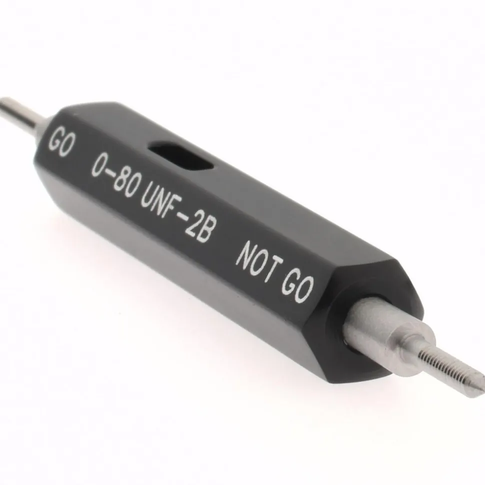 Plug Thread Gage: #0-80 Thread, 2B Class, Double End, Go & No Go