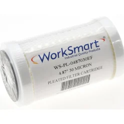 Plumbing Cartridge Filter: 2-1/2" OD, 4-7/8" Long, 30 micron, Polyester