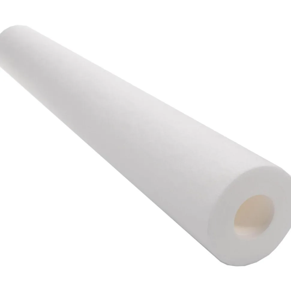 Plumbing Cartridge Filter: 2-1/2" OD, 20" Long, 5 micron, Polypropylene