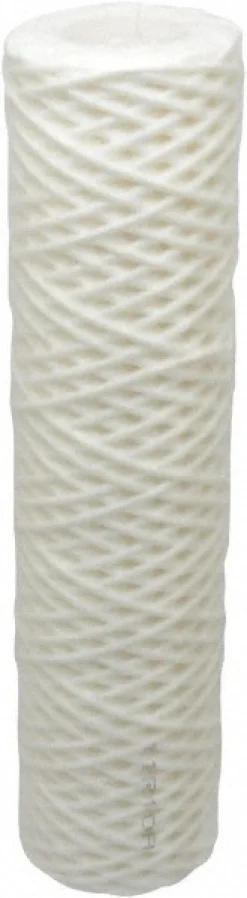 Plumbing Cartridge Filter: 2-1/2" OD, 10" Long, 50 micron, Cotton
