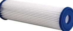 Plumbing Cartridge Filter: 2-5/8" OD, 9-3/4" Long, 30 micron, Non-Woven Polyester