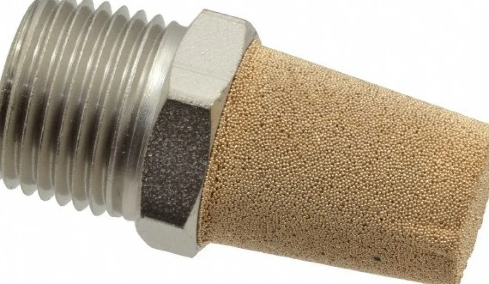 Pneumatic Exhaust Muffler: 1/2" Male NPT, 92 dB