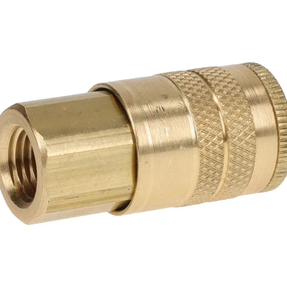 Pneumatic Hose Coupling: 1/4-18, 1/4" Body Dia, Industrial Interchange
