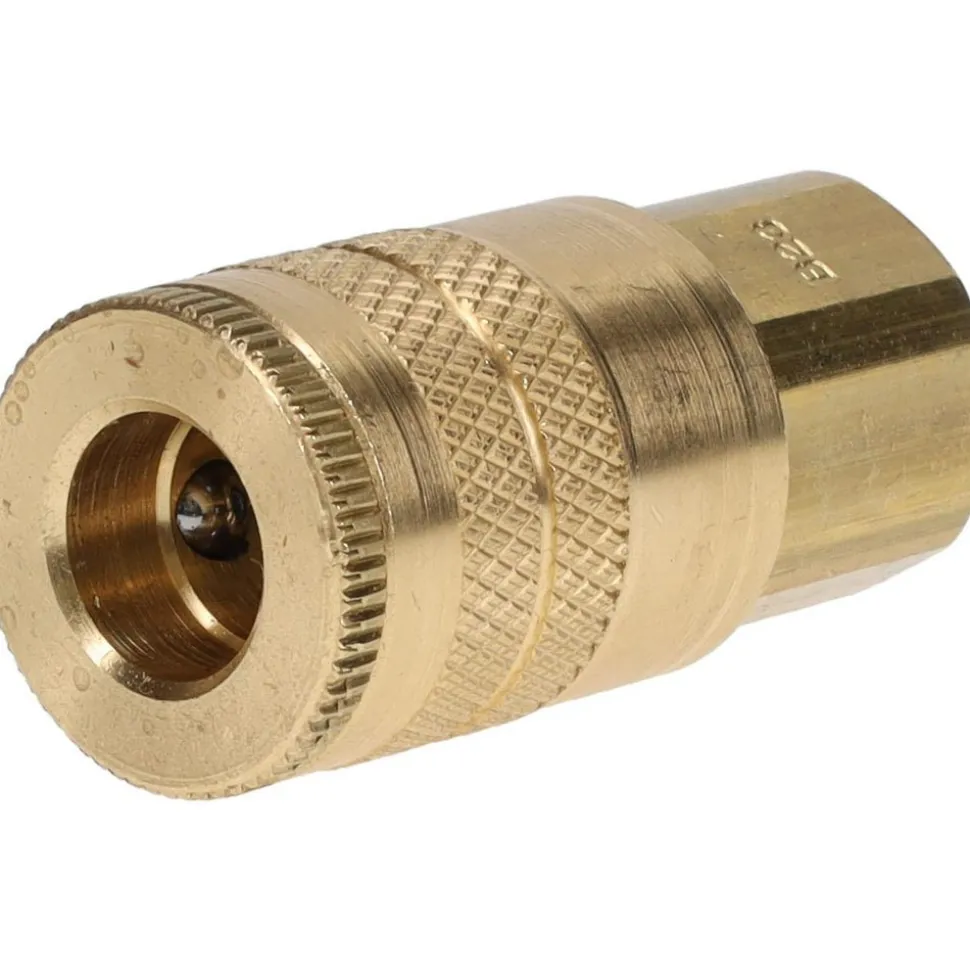 Pneumatic Hose Coupling: 1/4-18, 1/4" Body Dia, Industrial Interchange