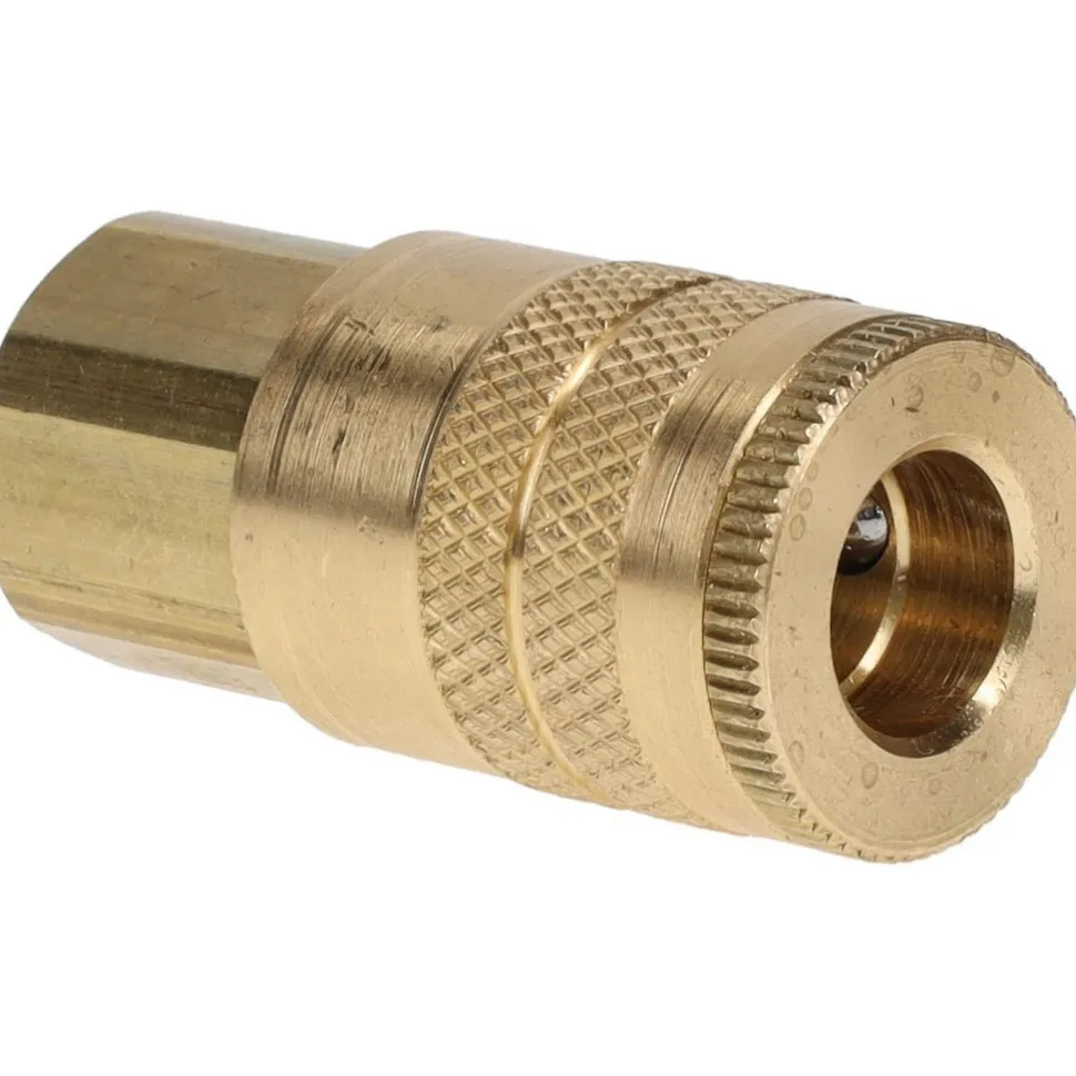 Pneumatic Hose Coupling: 1/4-18, 1/4" Body Dia, Industrial Interchange