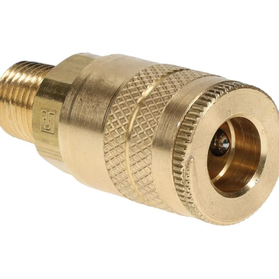 Pneumatic Hose Coupling: 1/4-18, 1/4" Body Dia, Industrial Interchange