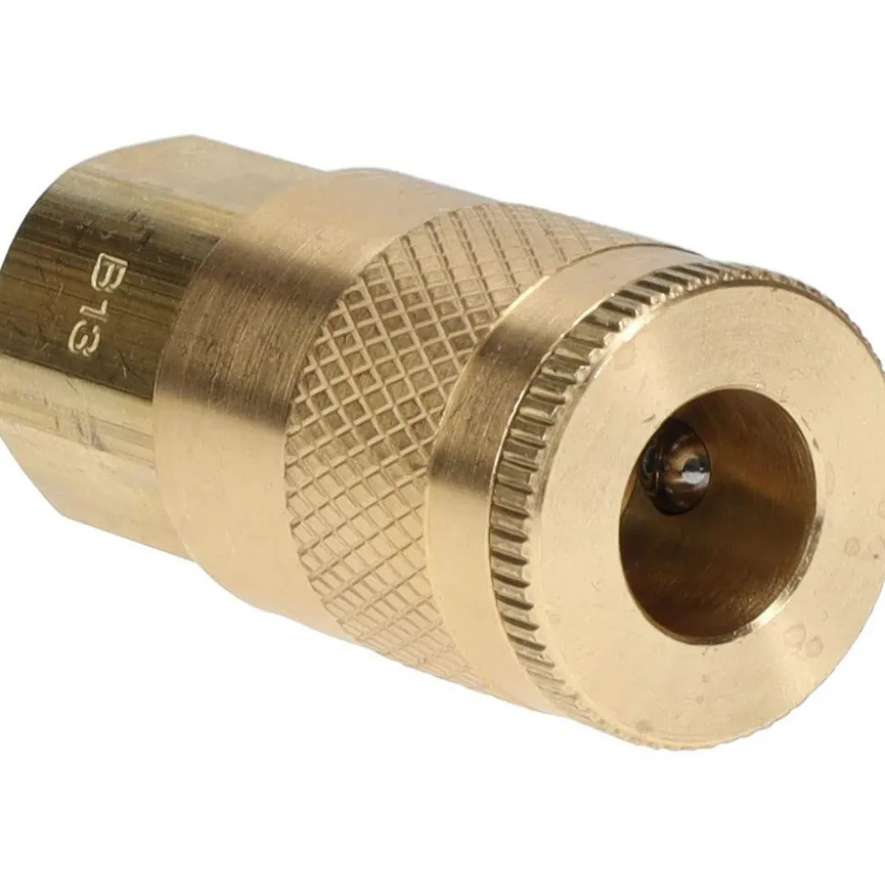 Pneumatic Hose Coupling: 1/4-18, 1/4" Body Dia, Tru-Flate Automotive Interchange