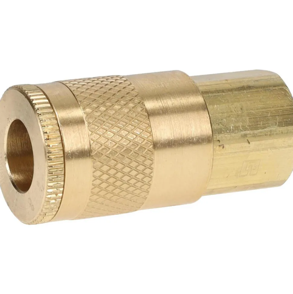 Pneumatic Hose Coupling: 1/4-18, 1/4" Body Dia, Tru-Flate Automotive Interchange