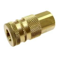 Pneumatic Hose Coupling: 1/4" Thread, 1/4" Body Dia, Industrial Interchange