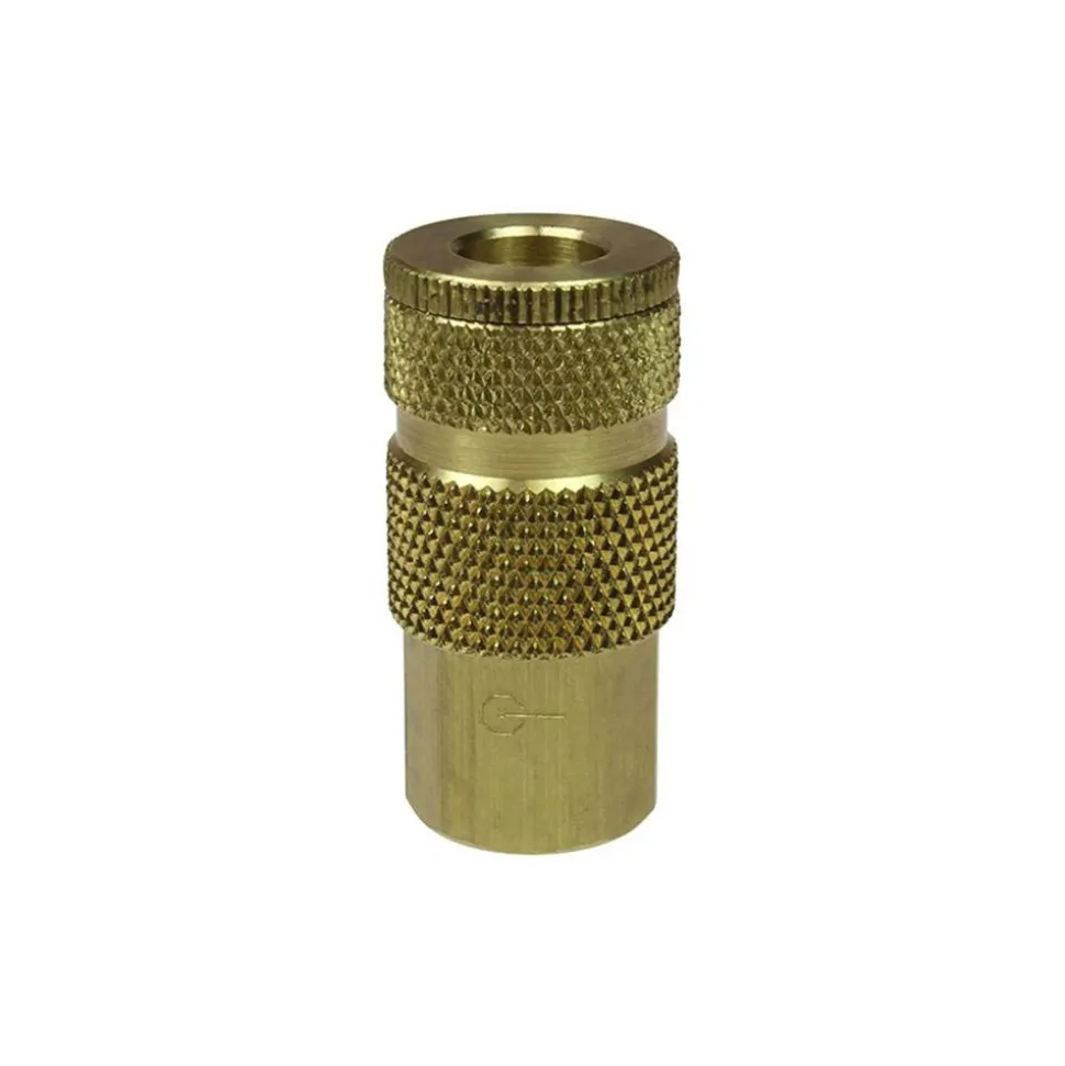 Pneumatic Hose Coupling: 1/4" Thread, 1/4" Body Dia, ARO Interchange