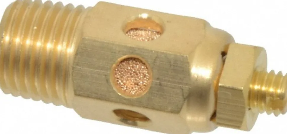 Pneumatic Speed Control Muffler: 1/4" Male NPT, 30 CFM