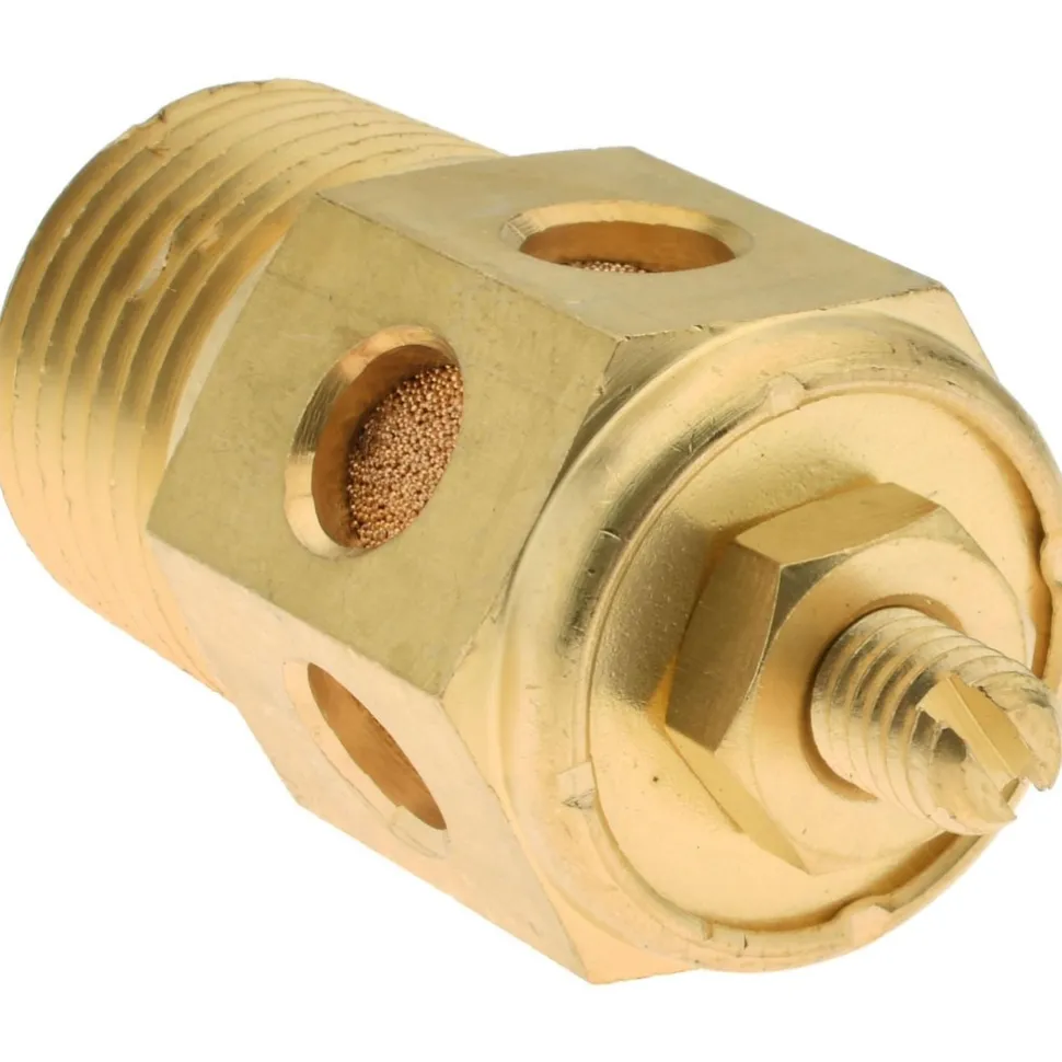 Pneumatic Speed Control Muffler: 1/2" Male NPT, 60 CFM