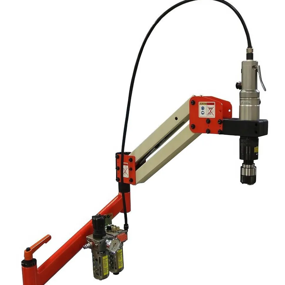 Pneumatic Tapping Arm: 39" Arm Reach, 1" Max Aluminum, 1" Max Steel, 220 RPM