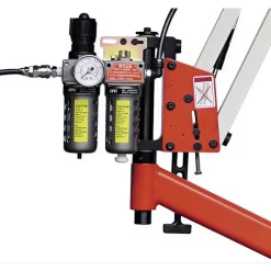 Pneumatic Tapping Arm: 58" Arm Reach, 9/16" Max Aluminum, 1/2" Max Steel, 400 RPM