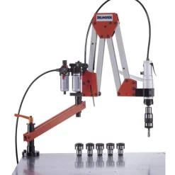 Pneumatic Tapping Arm: 58" Arm Reach, 3/4" Max Aluminum, 5/8" Max Steel, 300 RPM