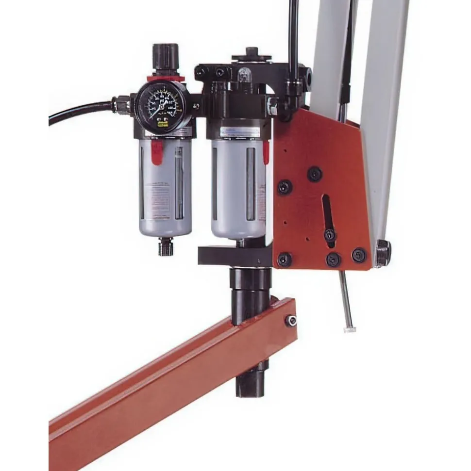 Pneumatic Tapping Arm: 58" Arm Reach, 3/4" Max Aluminum, 5/8" Max Steel, 300 RPM