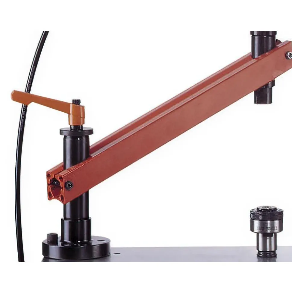 Pneumatic Tapping Arm: 58" Arm Reach, 3/4" Max Aluminum, 5/8" Max Steel, 300 RPM