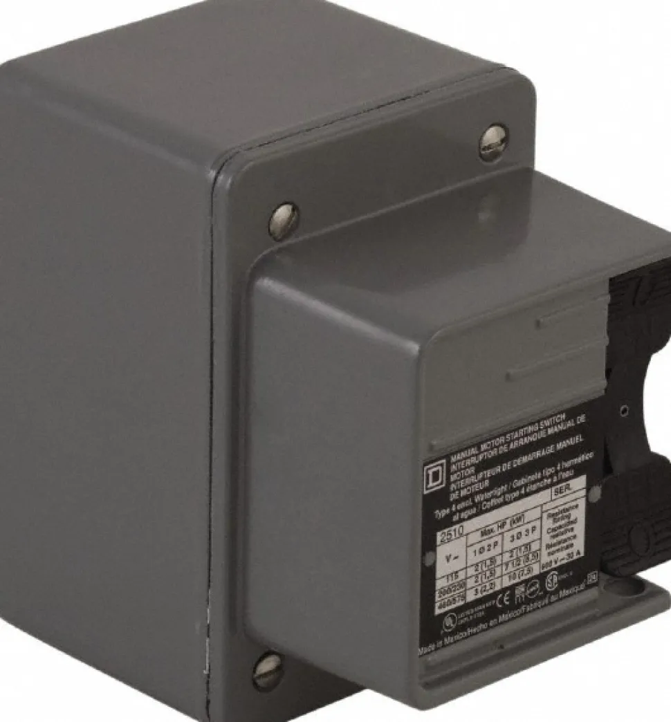 3 Poles, 30 Amp, NEMA, Enclosed Toggle Manual Motor Starter