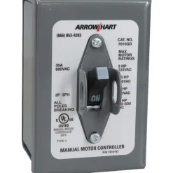 3 Poles, 30 Amp, 3PST, NEMA, Enclosed Manual Motor Starter