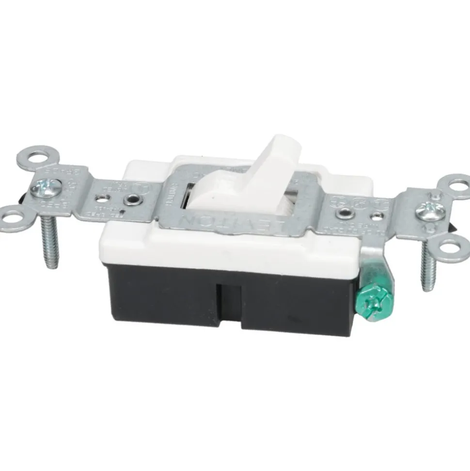 1 Pole, 120 to 277 VAC, 20 Amp, Commercial Grade Toggle Wall Switch