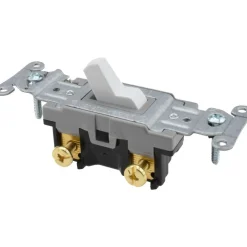 1 Pole, 120 to 277 VAC, 20 Amp, Commercial Grade Toggle Wall Switch