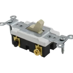 3 Pole, 120 to 277 VAC, 20 Amp, Commercial Grade Toggle Three Way Switch